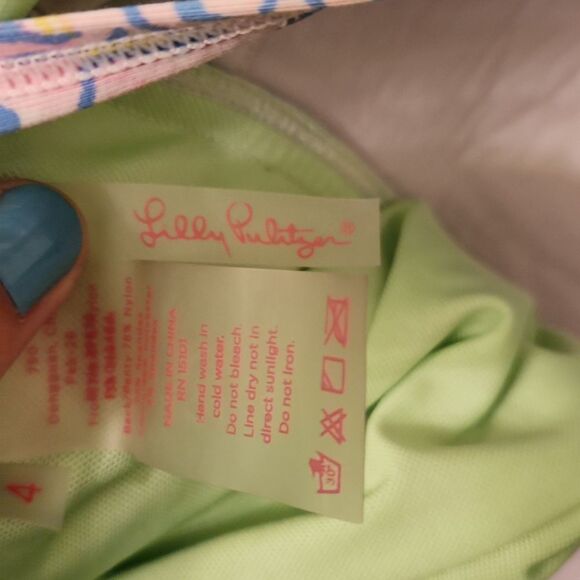 Lilly Pulitzer Flamenco One Piece Swimsuit w/ Removable Strap Size 4 - Picture 9 of 10